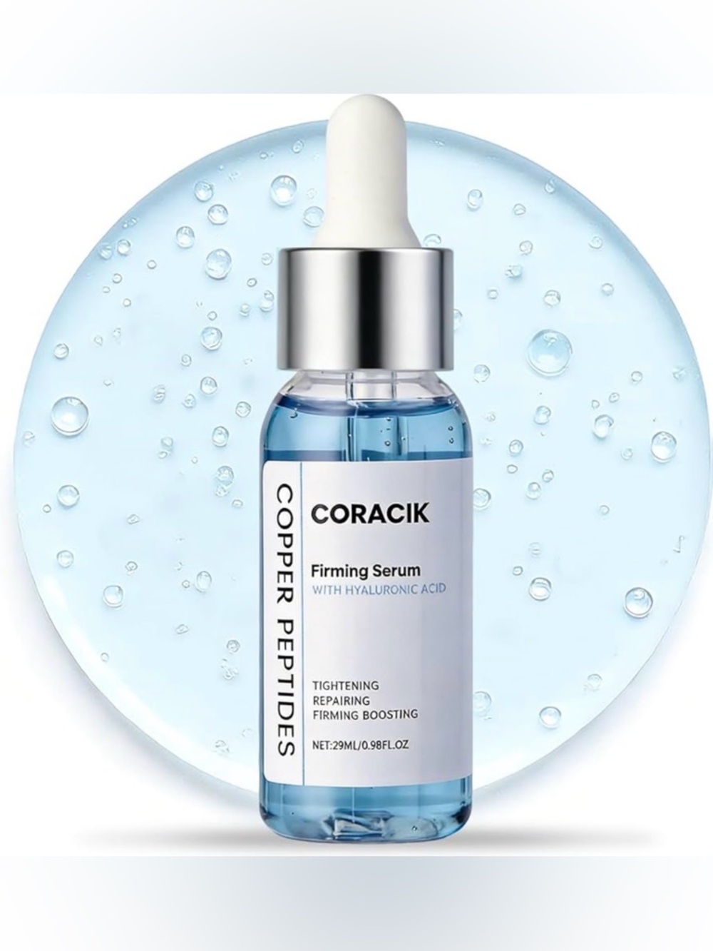 Copper Peptide Facial Serum- with Collagen & Hyaluronic Acid